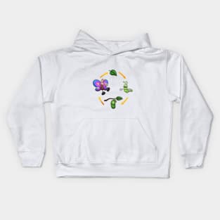 Cartoon Butterfly Life Cycle Kids Hoodie